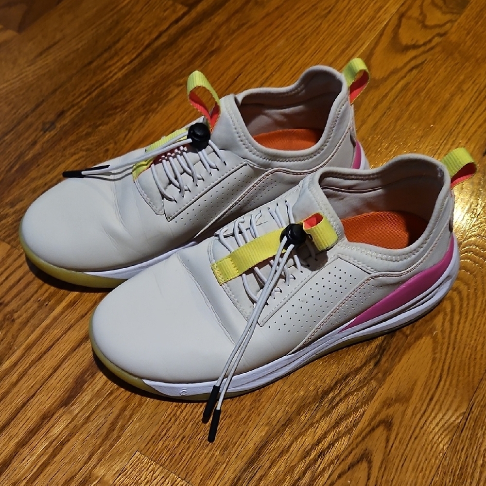 ​Clove Lemon Aid Nursing Shoes - Women’s 8 - EUC White Neon Pink/Yellow